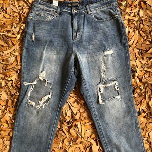 City Chic Distressed Boyfriend Crop Jeans size 16